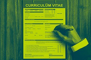 curriculum vitae resume job application concept